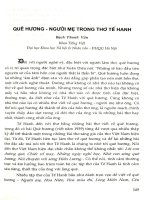 Quê hương - Người mẹ trong thơ Tế Hanh