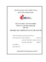 tìm hiểu quy trình sản xuất lốp xe ô tô tại công ty casumina bình lợi