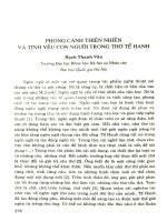 Phong cảnh thiên nhiên và tình yêu con người trong thơ Tế Hanh