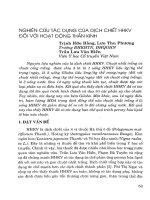 Nghiên cứu tác dụng của dịch chiết HHKV đối với hoạt động thần kinh