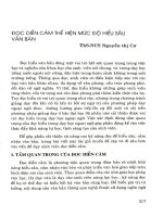 Đọc diễn cảm thể hiện mức độ hiểu sâu văn bản