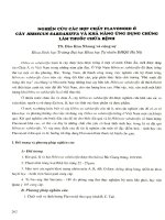 Nghiên cứu các hợp chất Flavonoid ở cây Hibiscus sabdariffa và khả năng ứng dụng chúng làm thuốc chữa bệnh.PDF