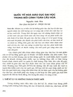 Quốc tế hóa giáo dục đại học trong bối cảnh toàn cầu hóa