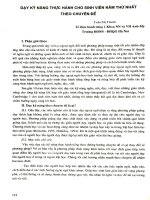 Dạy kỹ năng thực hành cho sinh viên năm thứ nhất theo chuyên đề.PDF