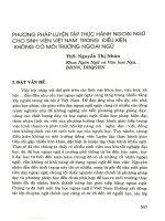 Phương pháp luyện tập thực hành ngoại ngữ cho sinh viên Việt Nam trong điều kiện không có môi trường ngoại ngữ