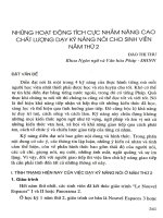 Những hoạt động tích cực nhằm nâng cao chất lượng dạy kỹ năng nói cho sinh viên năm thứ 2