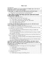 Phân tích thống kê hiệu quả sản xuất kinh doanh của công ty cổ phần sữa Vinamilk Việt Nam giai đoạn 2005 đến 2009