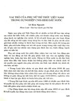 Vai trò của phụ nữ trí thức Việt Nam trong sự nghiệp CNH-HĐH đất nước