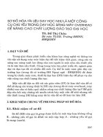 Sơ đồ hóa tài liệu dạy học như là một công cụ chủ yếu trong dạy học bằng máy overhead để nâng cao chất lượng đào tạo đại học