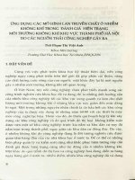 Ứng dụng các mô hình lan truyền chất ô nhiễm không khí trong đánh giá hiện trạng môi trường không khí khu vực thành phố Hà Nội do các nguồn thải công nghiệp gây ra