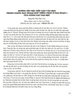 Hướng tới việc tiếp cận văn hóa trong giảng dạy ngoại ngữ tiếng Pháp ở giai đoạn 1 của giảng dạy đại học.PDF