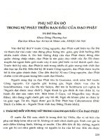 Phụ nữ Ấn Độ trong sự phát triển ban đầu của đạo Phật