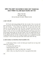 Điều tra một vài nhóm vi sinh vật tham gia quá trình tự làm sạch nước Hồ Tây