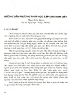 Hướng dẫn phương pháp học tập cho sinh viên