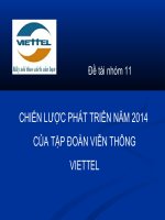 CHIẾN LƯỢC PHÁT TRIỂN NĂM 2014 CỦA TẬP ĐOÀN VIỄN THÔNG VIETTEL