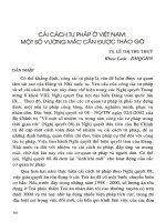 cải cách tư pháp ở Việt Nam Một số vướng mắc cần được tháo gỡ