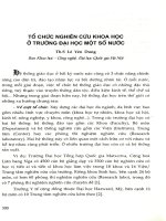 Tổ chức nghiên cứu khoa học ở trường đại học một số nước