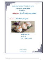 LẬP KẾ HOẠCH KINH DOANH Cơm Nắm Mang Đi