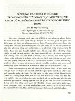 Sử dụng xác xuất thống kê trong nghiên cứu giáo dục  Một ví dụ về cách dùng mô hình phương trình cấu trúc (SEM