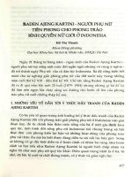 Raden Ajeng Kartini - Người phụ nữ tiên phong cho phong trào bình quyền nữ giới ở Indonesia