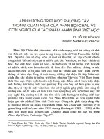 nh hưởng triết học phương Tây trong quan niệm của Phan Bội Châu về con người qua tác phẩm  Nhân sinh triết học