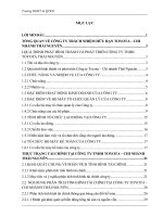 Phân tích tình hình tài chính tại công ty TNHH Toyota   Chi nhánh Thái Nguyên