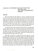 Làng xã và tiếp biến văn hóa ở Việt Nam