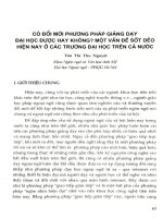 Có đổi mới phương pháp giảng dạy đại học được hay không Một vấn đề sốt dẻo hiện nay ở các trường đại học trên cả nước