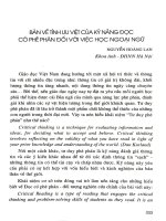 Bàn về tính ưu việt của kỹ năng đọc có phê phán đối với việc học ngoại ngữ