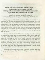 Bước đầu xây dựng hệ thống quản lý đa dạng sinh học khu dự trữ sinh quyển Cần Giờ, Thành phố Hồ Chí Minh dựa trên phần mềm MAB -FLORA