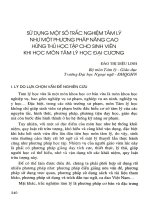 Sử dụng một số trắc nghiệm tâm lý như một phương pháp nâng cao hứng thú học tập cho sinh viên khi học môn Tâm lý học đại cương