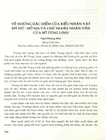 Về những đặc điểm của kiểu nhân vật mỹ nữ - hồ ma và chủ nghĩa nhân văn của Bồ Tùng Linh