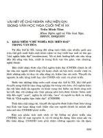 Vài nét về chủ nghĩa hậu hiện đại trong văn học Nga cuối thế kỉ XX