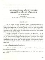 Nghiên cứu các yếu tố tự nhiên ảnh hưởng đến giá đất đô thị