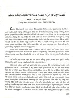 Bình đẳng giới trong giáo dục ở Việt Nam