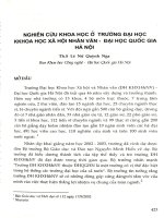 ghiên cứu khoa học ở trường Đại học Khoa học Xã hội Nhân văn - ĐHQG Hà Nội