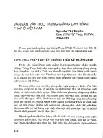 Văn bản văn học trong giảng dạy tiếng Pháp ở Việt Nam