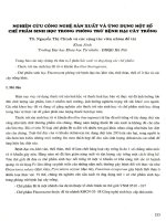 Nghiên cứu công nghệ sản xuất và ứng dụng một số chế phẩm sinh học trong phòng trừ bệnh hại cây trồng.PDF