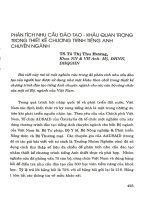 Phân tích nhu cầu đào tạo - khâu quan trọng trong thiết kế chương trình tiếng anh chuyên ngành