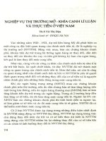 Nghiệp vụ thị trường mở - Khía cạnh lí luận và thực tiễn ở Việt Nam