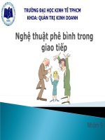Tiểu luận môn giao tiêp kinh doanh Nghệ thuật phê bình trong giao tiếp