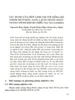 Tác dụng của bột linh chi tới nồng độ nhóm SH ở máu, gan, lách chuột nhắt trắng Swiss khi bị chiếu xạ tia Gamma