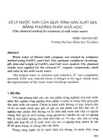Xử lý nước thải của quá trình sản xuất sữa bằng phương pháp hóa học = The chemical method for treatment of milk waste water