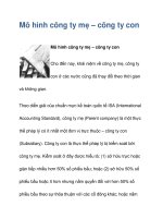 TÀI LIỆU Mô hình công ty mẹ – công ty con