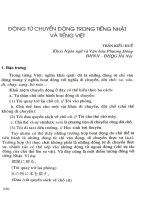 Động từ chuyển động trong tiếng Nhật và tiếng Việt