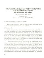 Từ vay mượn với sự phát triển vốn từ vựng của ngôn ngữ nói chung và tiếng Nga nói riêng