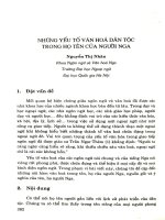 Những yếu tố văn hóa dân tộc trong họ tên của người Nga