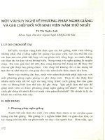 Một vài suy nghĩ về phương pháp nghe giảng và ghi chép đối với sinh viên năm thứ nhất