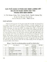 Cực phổ xung vi phân xác định lượng vết Selen sử dụng sóng xúc tác trong nền đệm Amôni