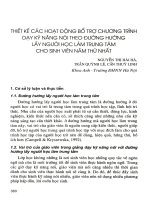 Thiết kế các hoạt động hỗ trợ chương trình dạy kỹ năng nói theo đường hướng lấy người học làm trung tâm cho sinh viên năm thứ nhất